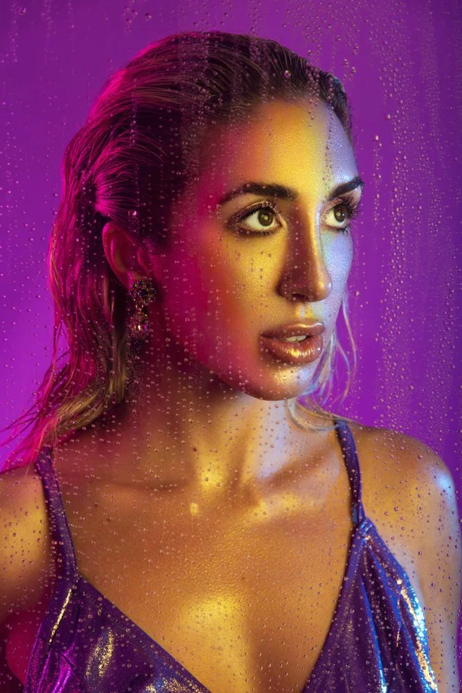 Music Cover Art Photography by Vico Velez Los Angeles Hollywood Pop Singer Musician Art Single Rain Cake Sparkles