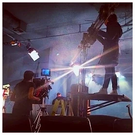 Shooting a scene at the Film Actors Workshop