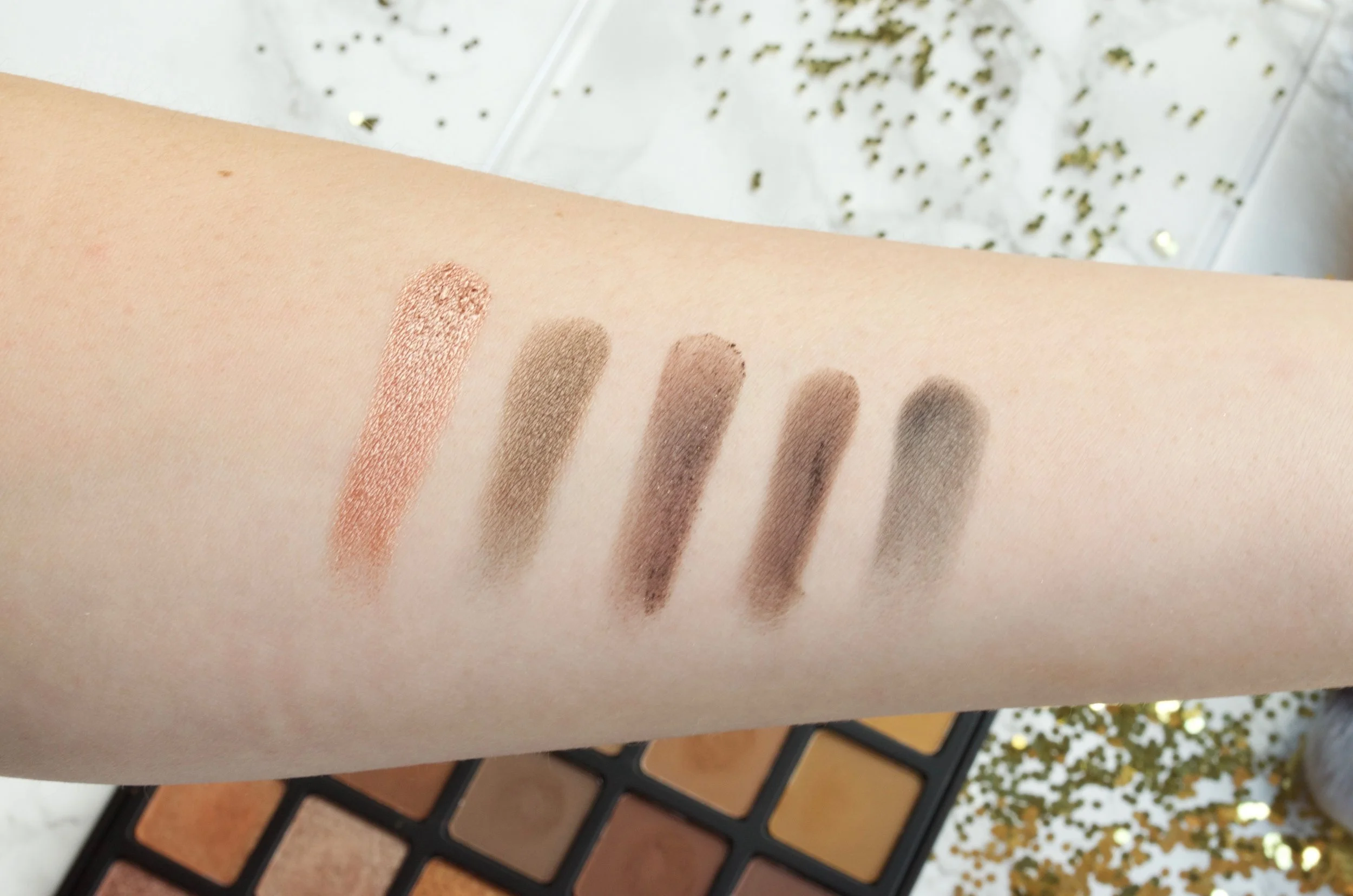 Morphe Spiced Copper Palette Swatches
