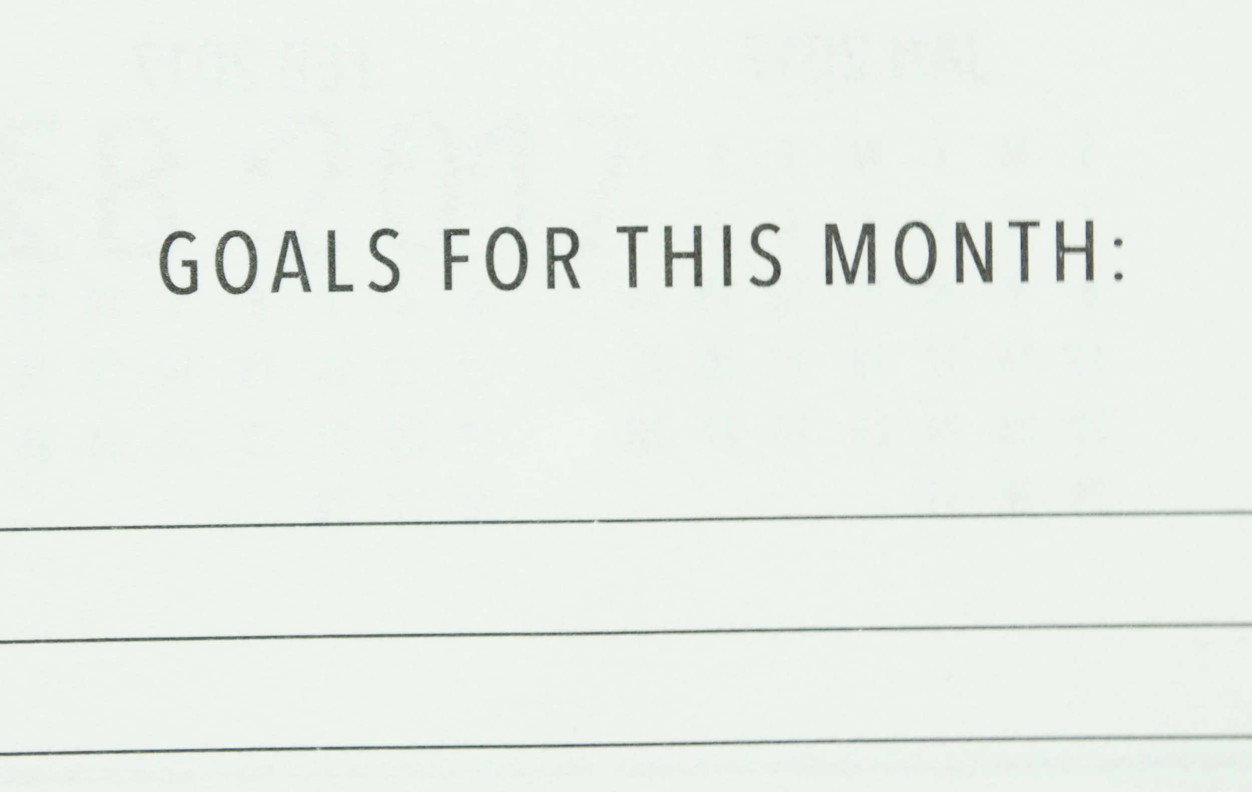 New Years Resolutions