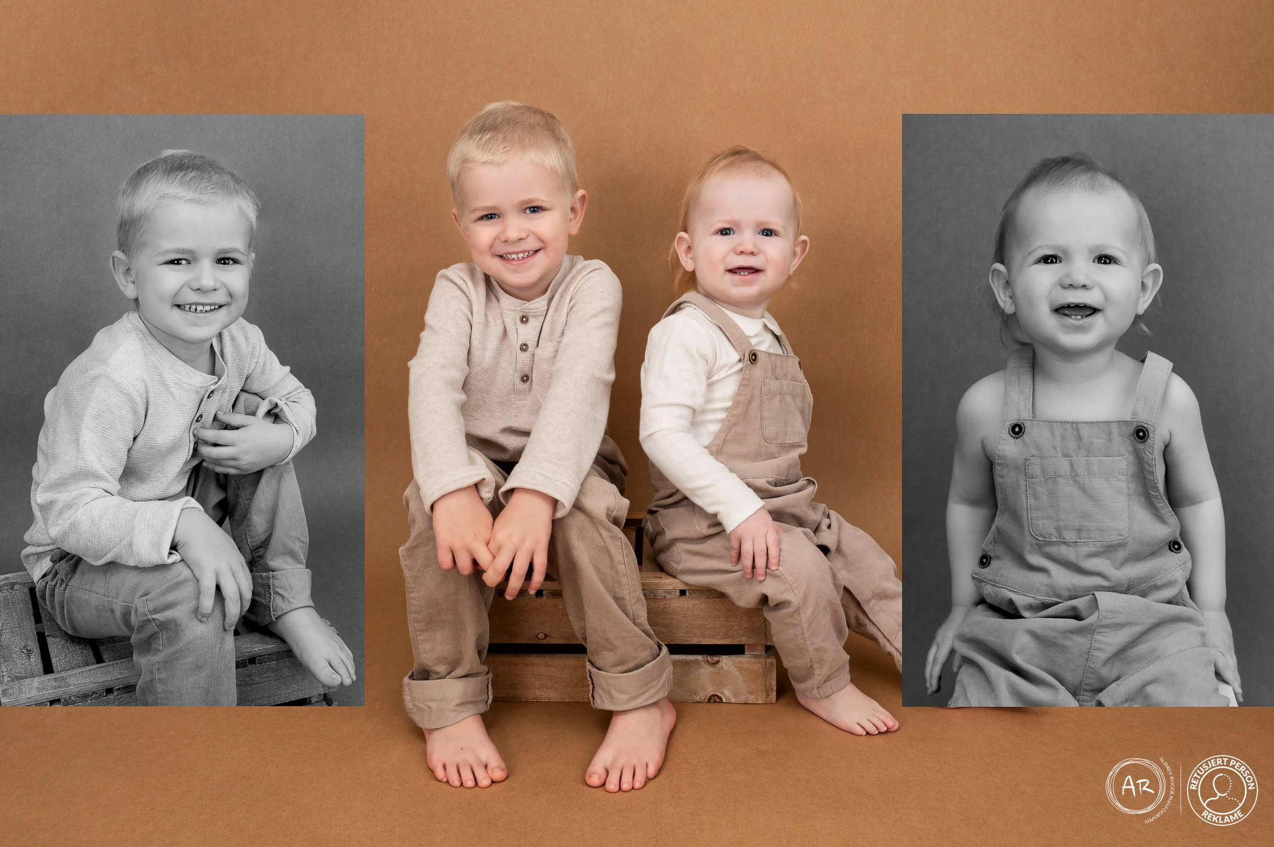 Søskenfoto i studio (2877)