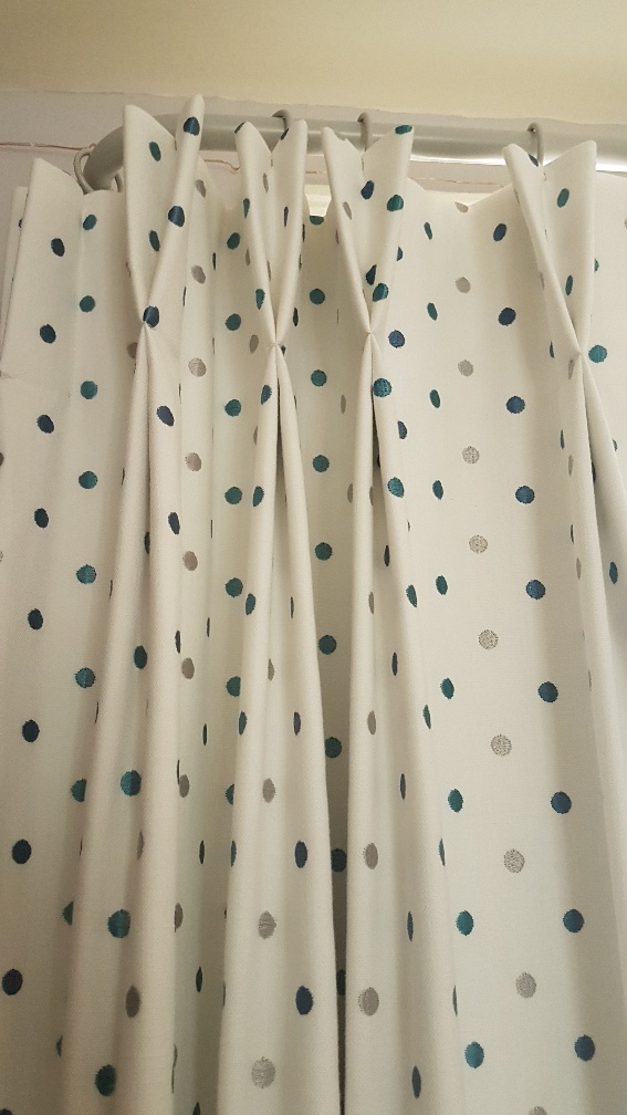 twin Pinch pleat curtains on French Pole
