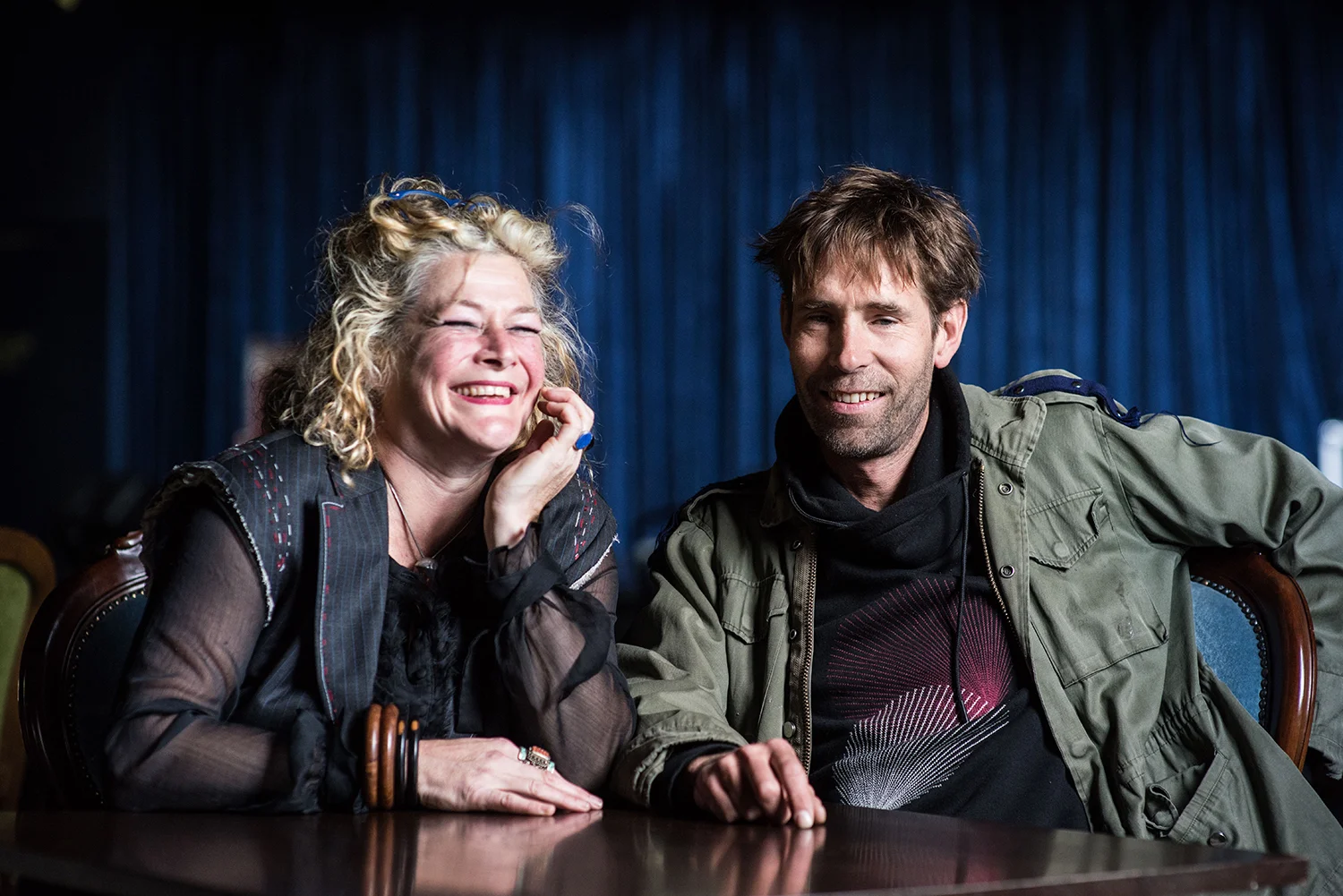 Sallie Harvey and Cameron Saunders