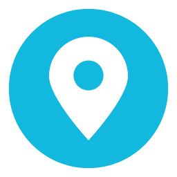 Blue map pin icon