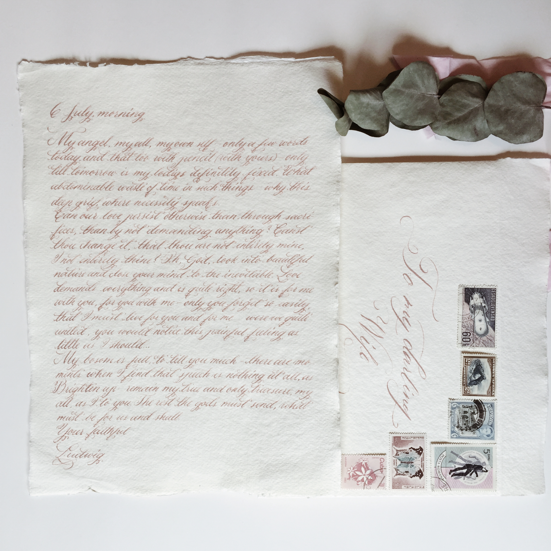 Handwritten love letters, proposal letters, wedding vows — EG