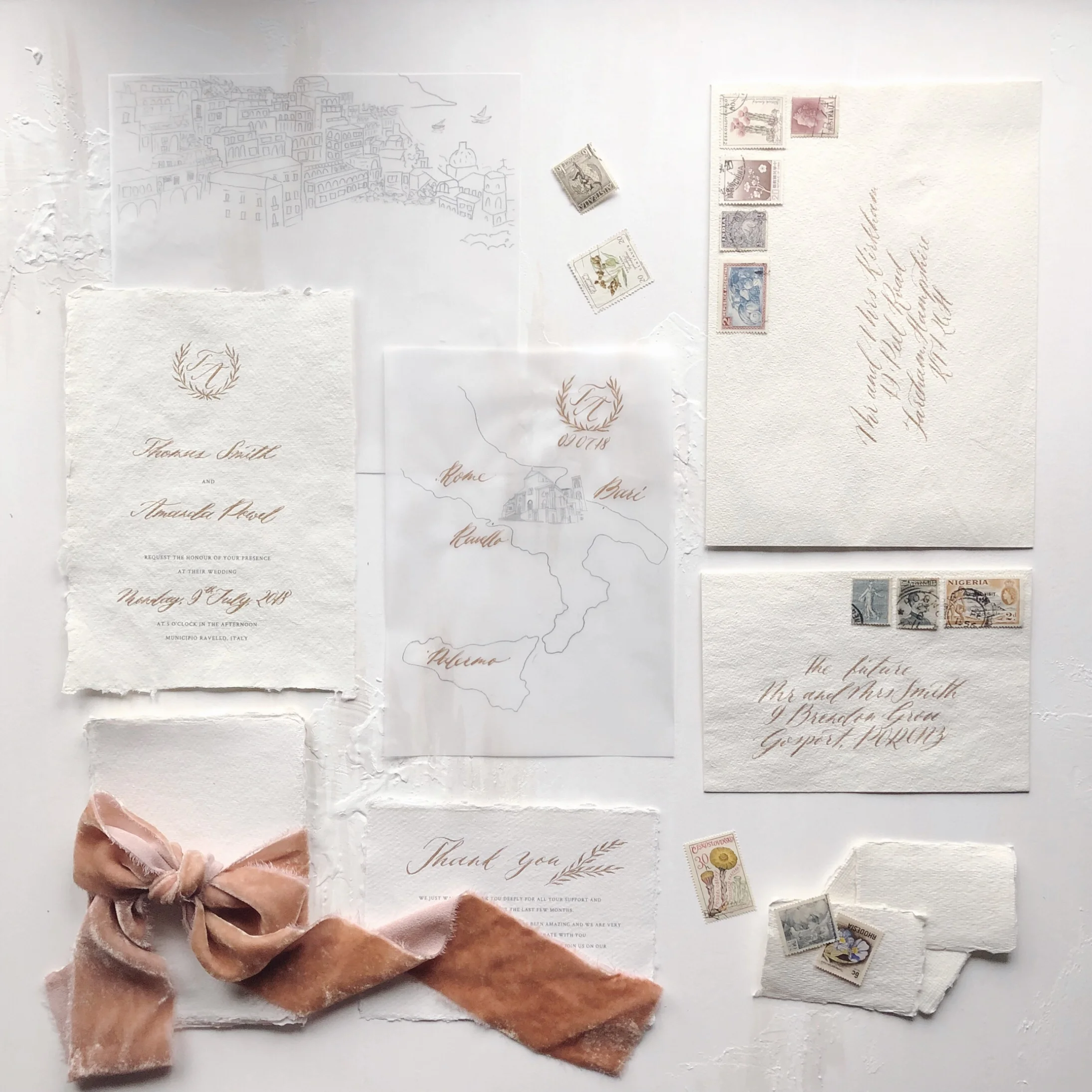 Ethereal wedding stationery - Amanda and Thomas