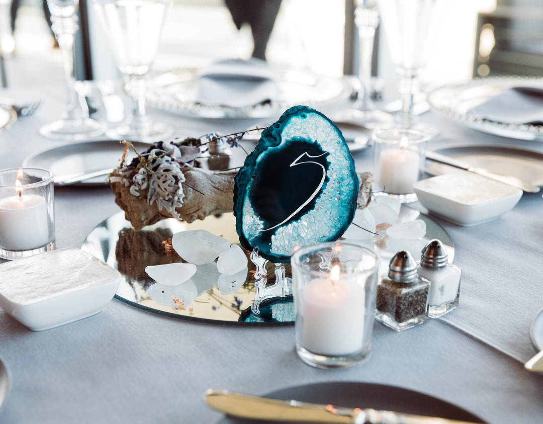 Blue agate table numbers