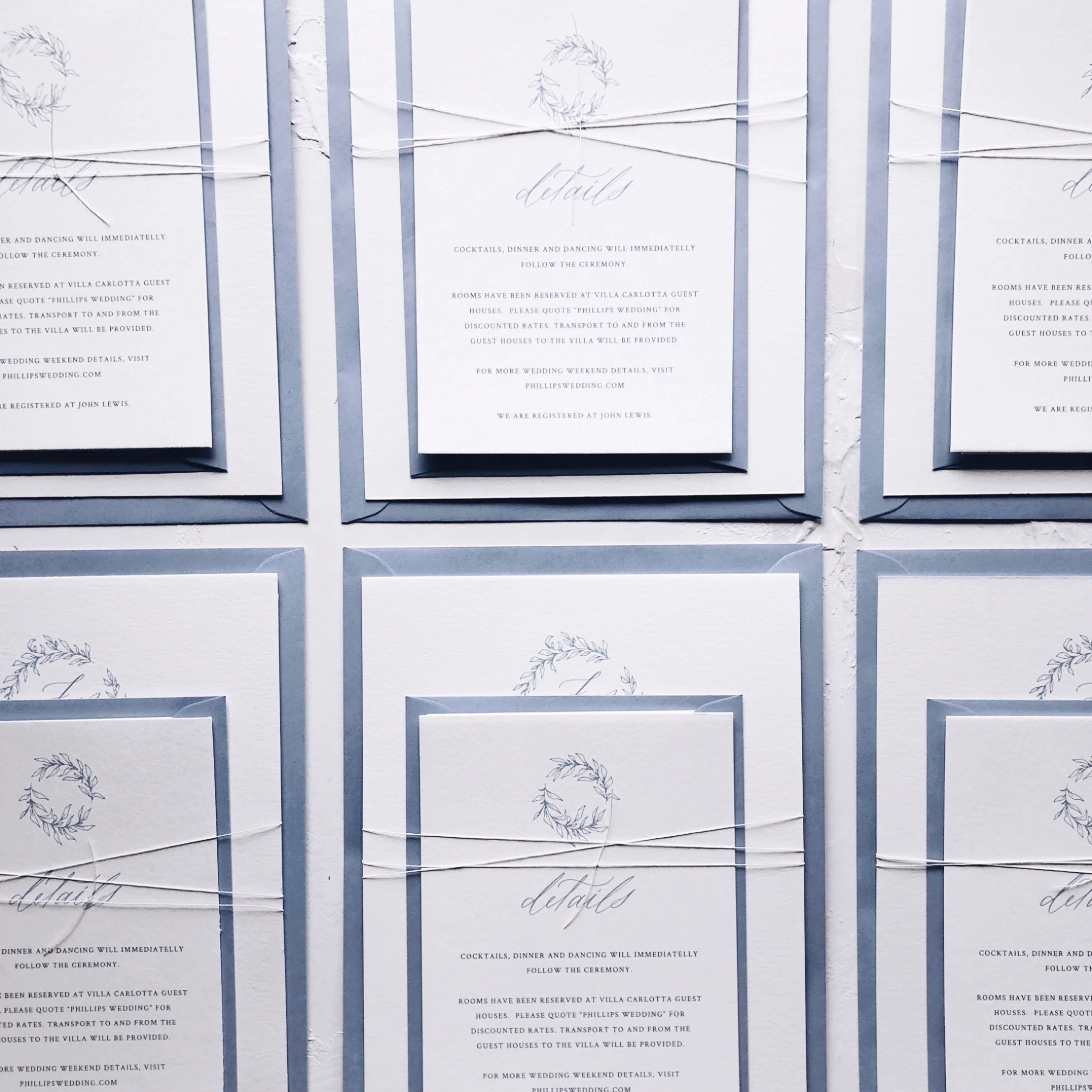 Foliage wedding stationery