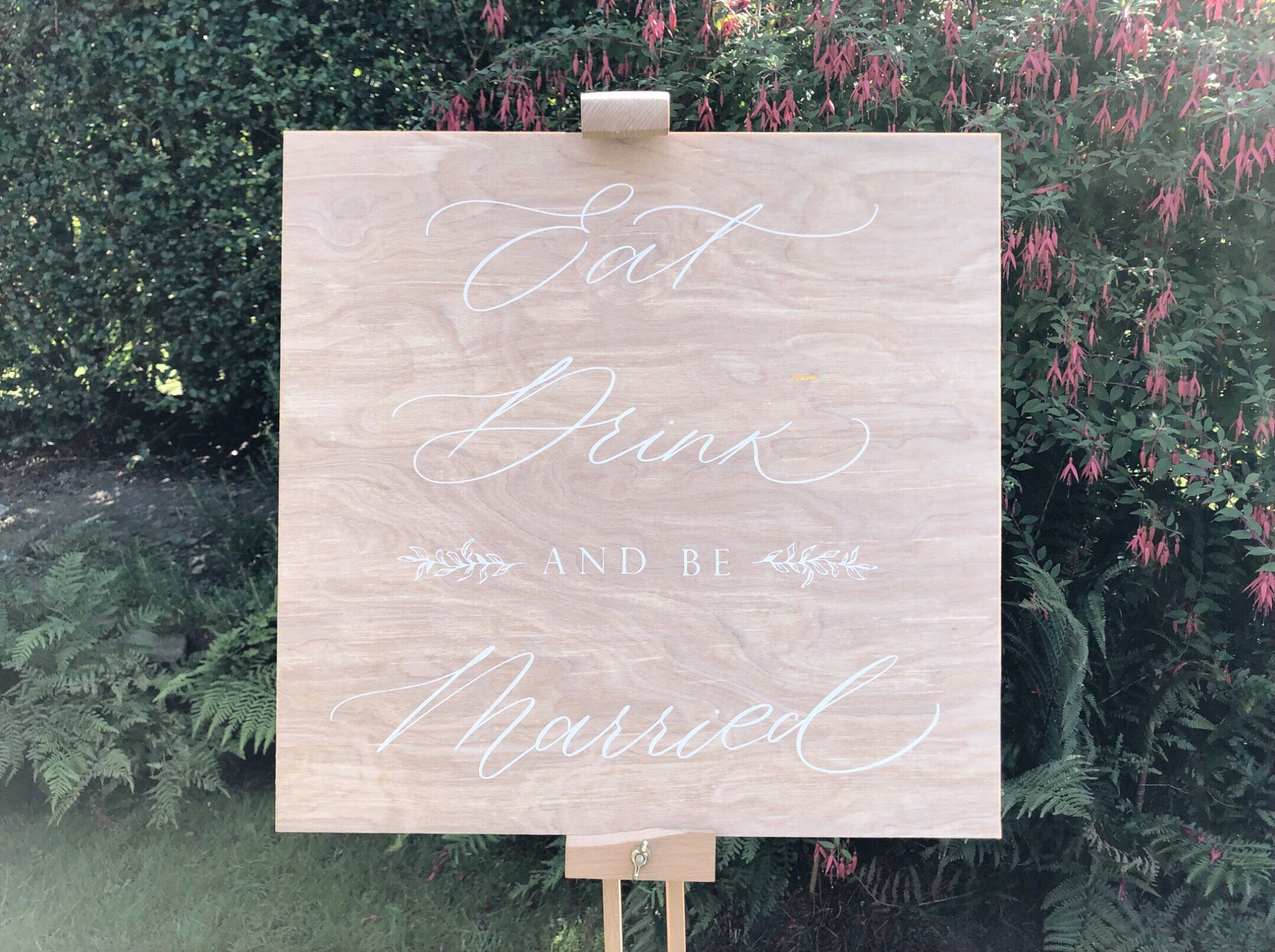 Wedding signs in Leeds - acrylic pain on wood