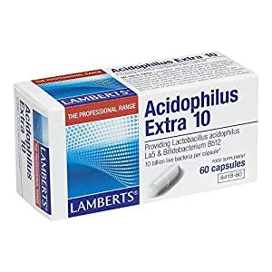 Lamberts Acidophilus Extra 10 billion bacteria - 60 Capsules