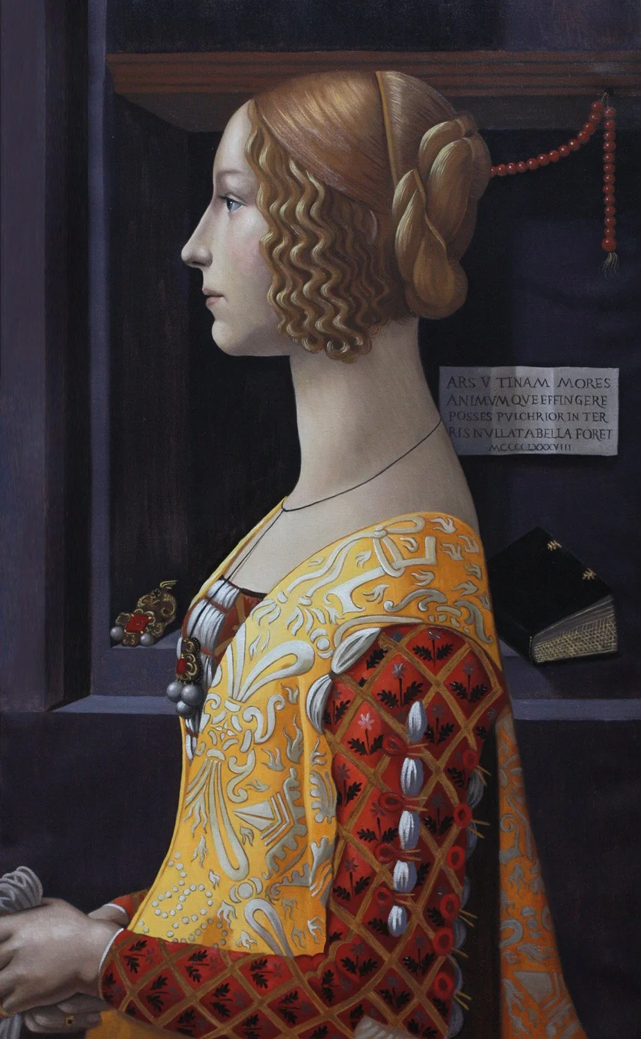 Mastercopy after Ghirlandaio's portrait of Giovanna Tornabuoni - by Hannah Sutton