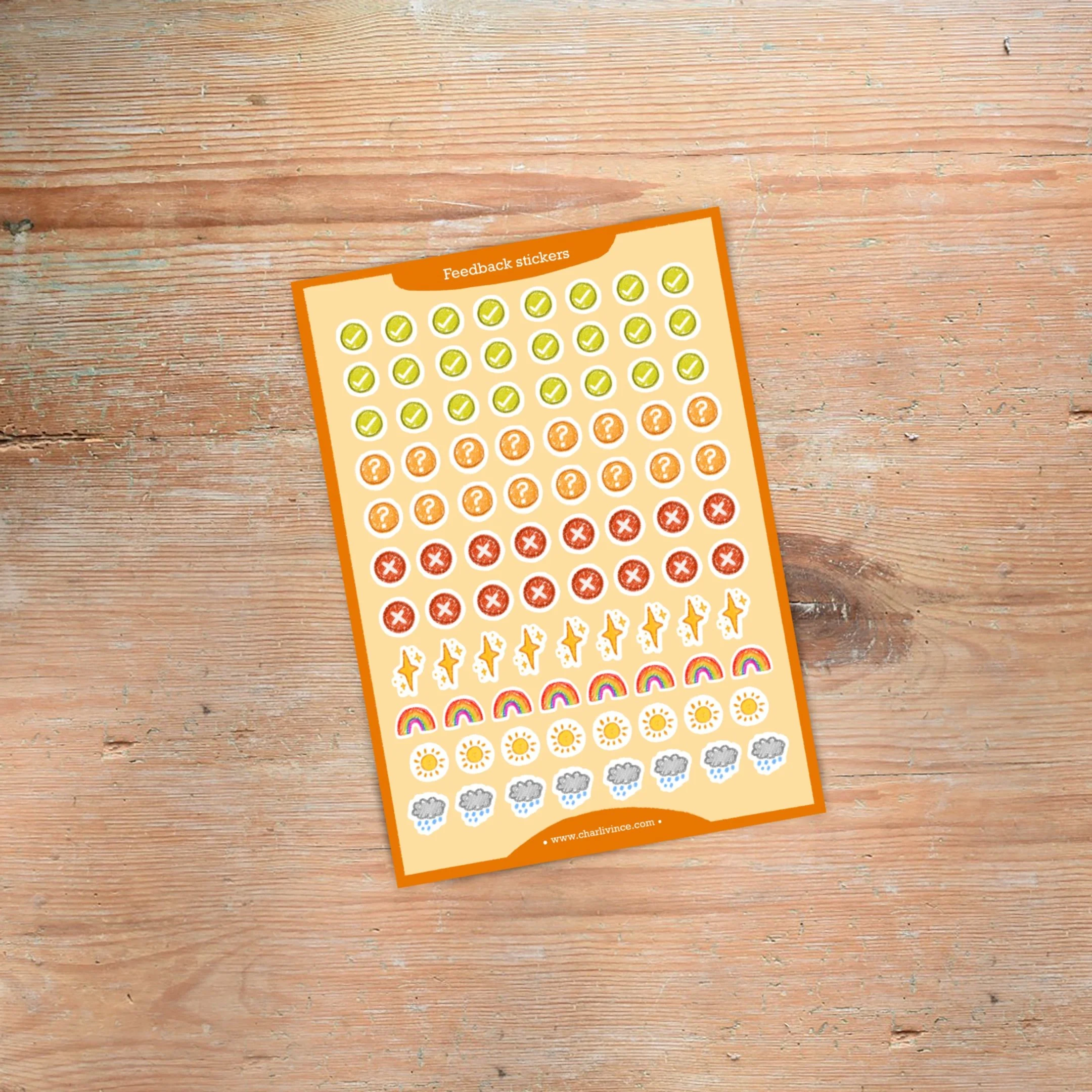 teachers sticker pack sheets a5 bright colourful education resource