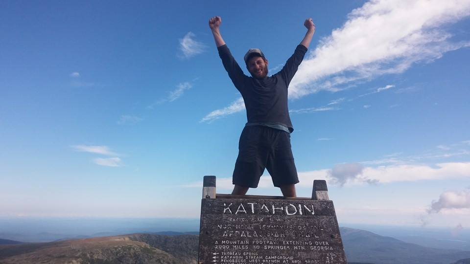 Atop Katahdin, northern terminus, 8/15/14