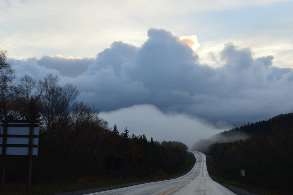Onwards through cloud; Gros Morne National Park, Newfoundland.