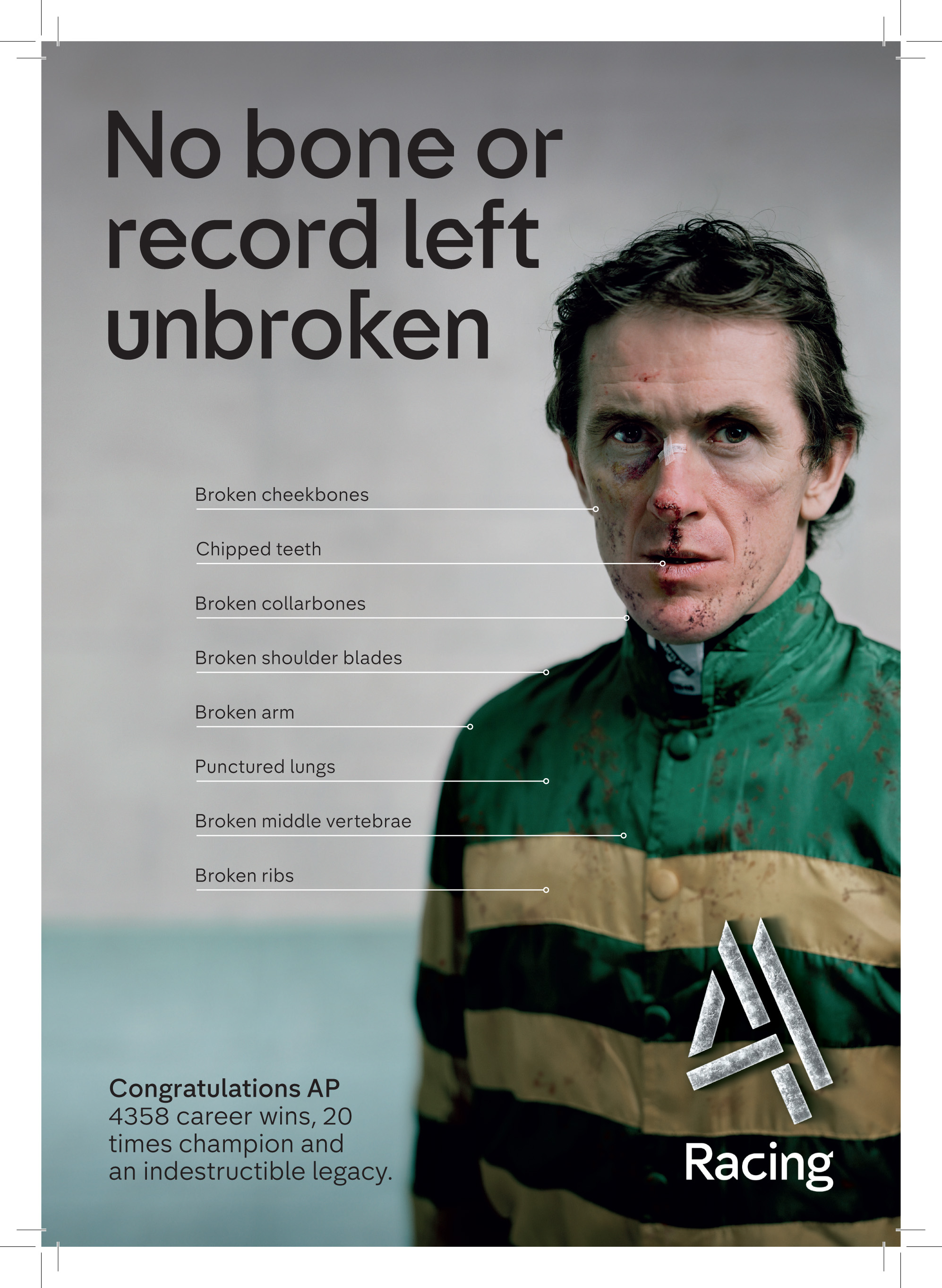 Saying goodbye to AP McCoy in channel 4's signature tongue in cheek way. 