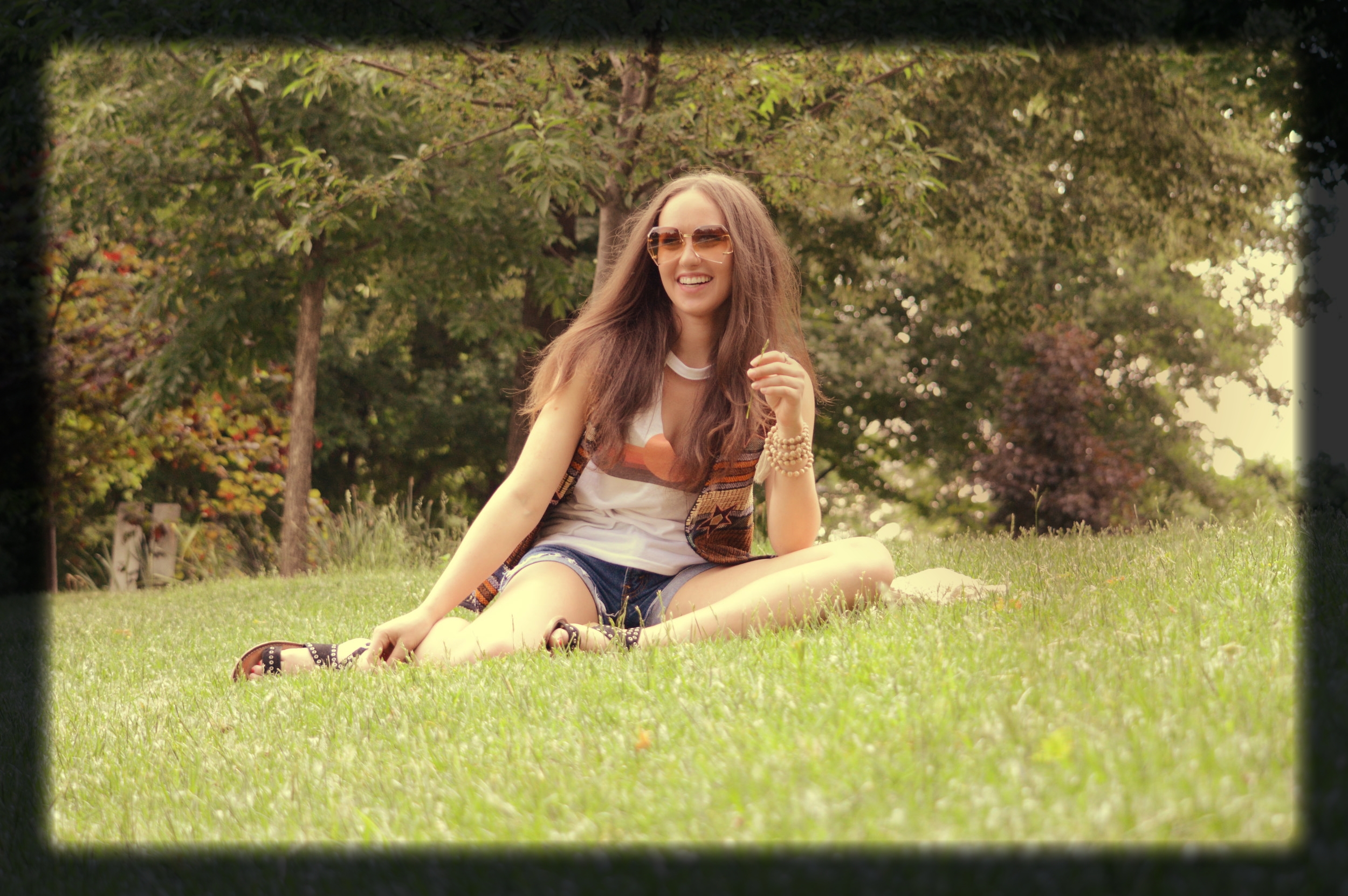 Classic Rock Couture t-shirt, and my Grammy’s 1970’s vest + her killer vintage glasses. Photography: @lkfphotography (my talented mother). Styling: my fabulous Grammy 