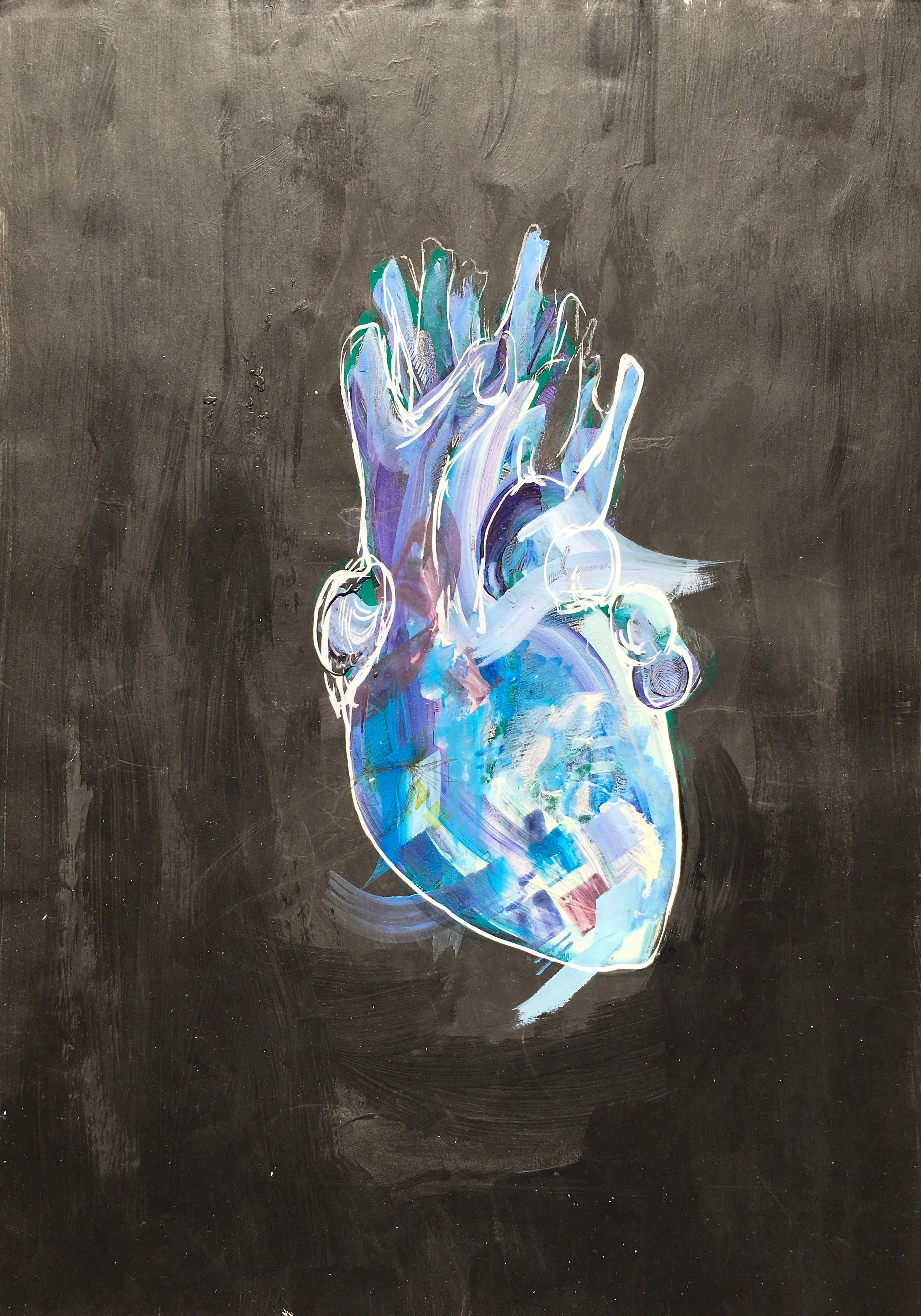  Heart Series  Mixed media on Paper , A3, 2014 