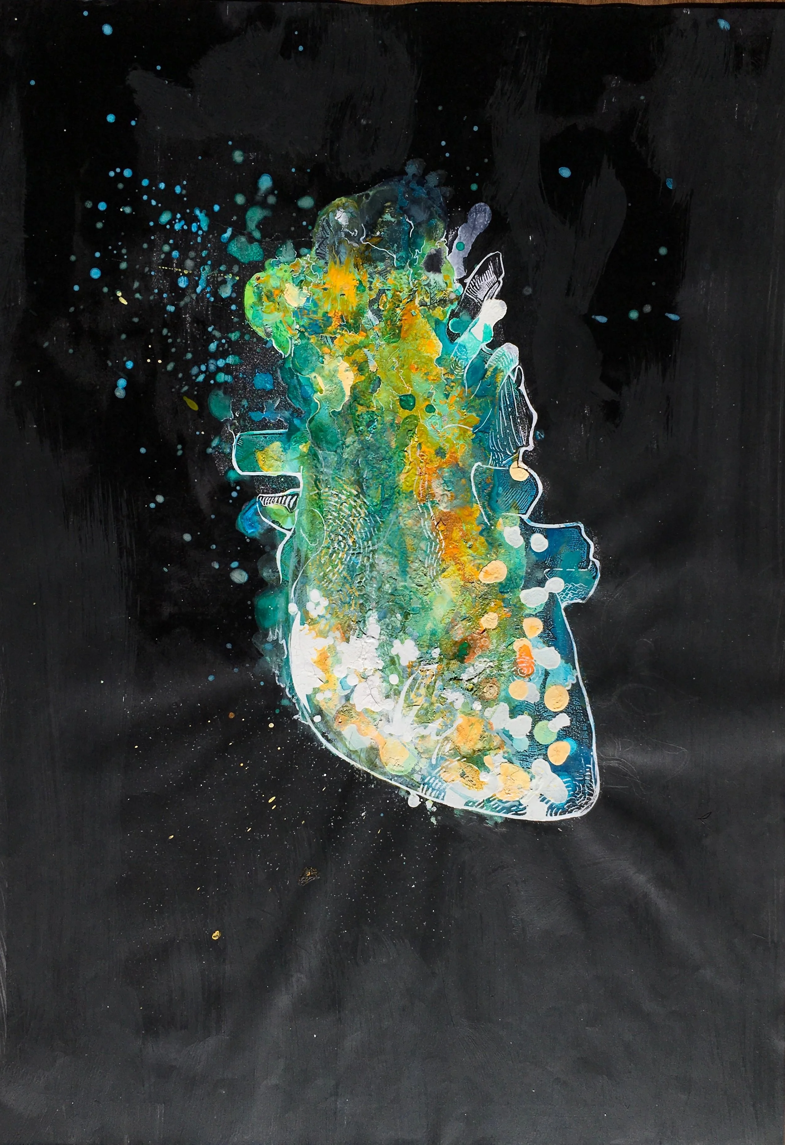  Heart Series  Mixed media on Paper , A3, 2014 