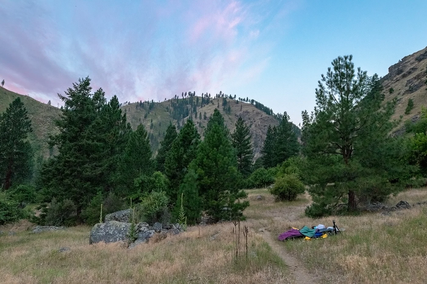 Camping in the Frank Church Wilderness, Idaho