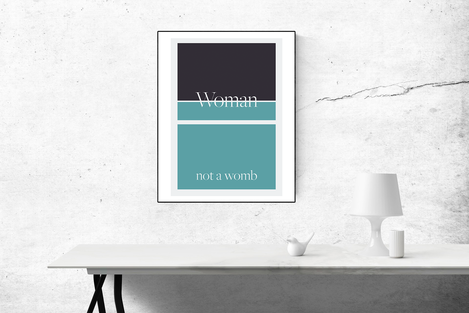 Copy of Woman not a womb giclee poster