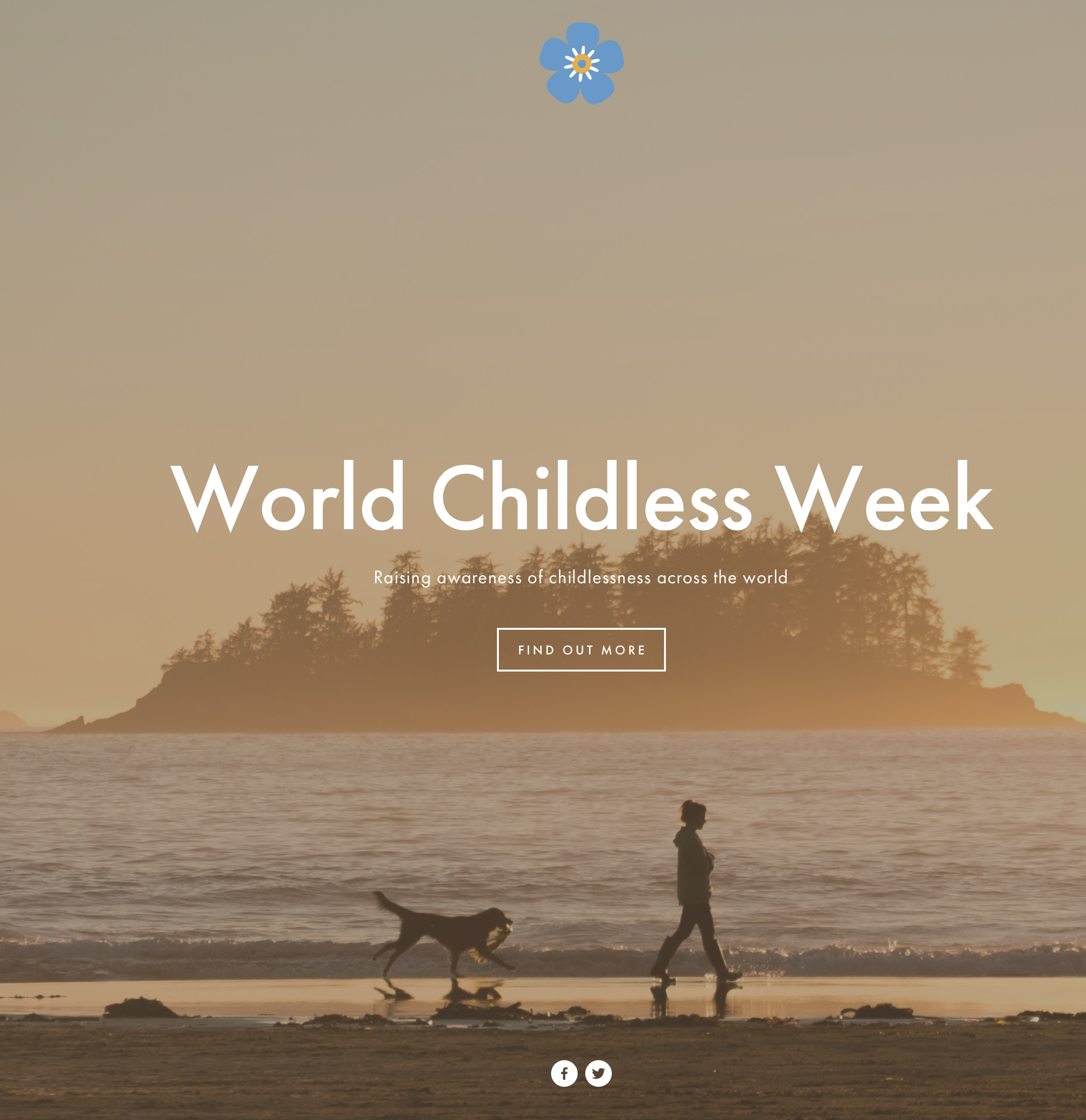The new World Childless Week website cover page