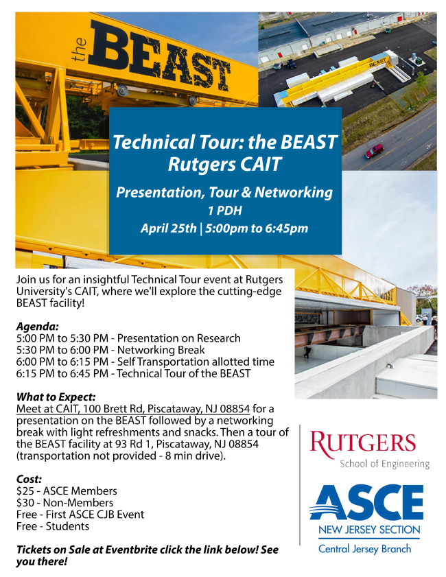 Technical Tour: The BEAST - Rutgers CAIT (1 PDH) — ASCE Central Jersey ...