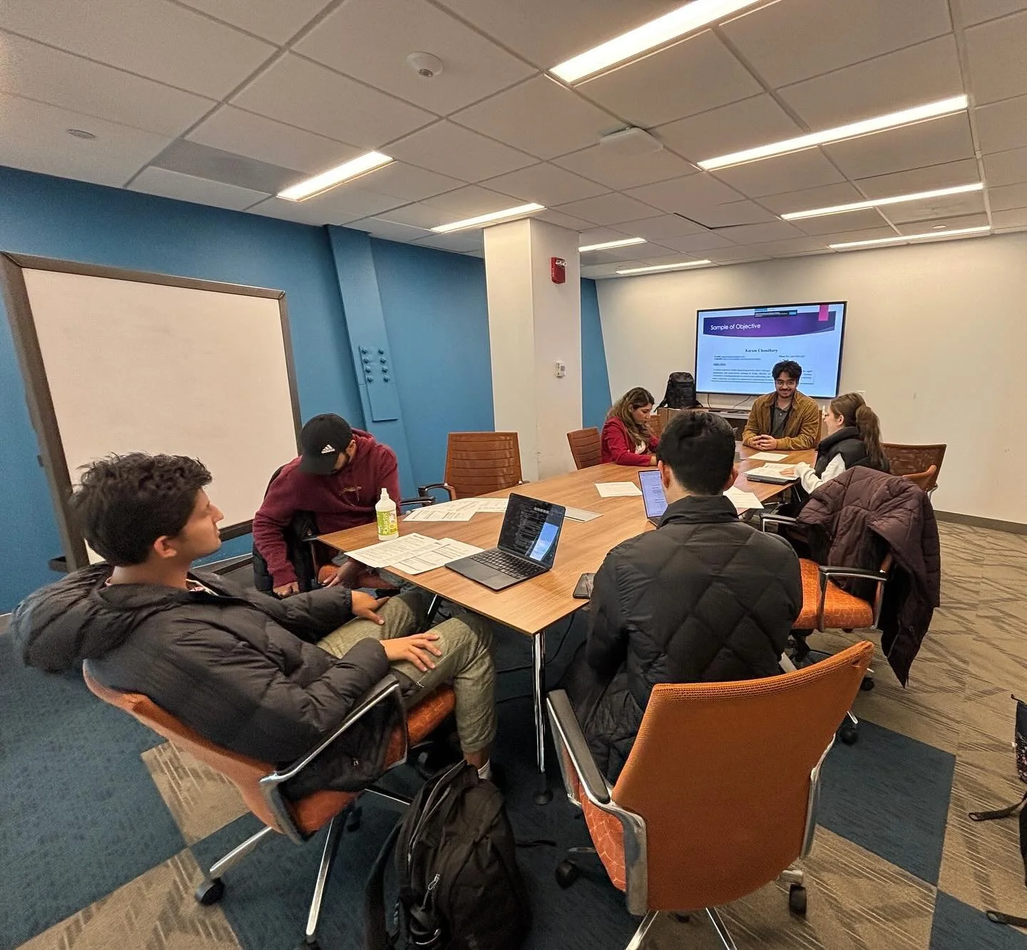 This past Wednesday, two board members of the CJB Younger Member Group visited Rutgers University to administer a resume review. Bilal Awan, EIT and Karam Choudhary met with engineering students to review and give critical feedback on their resumes.