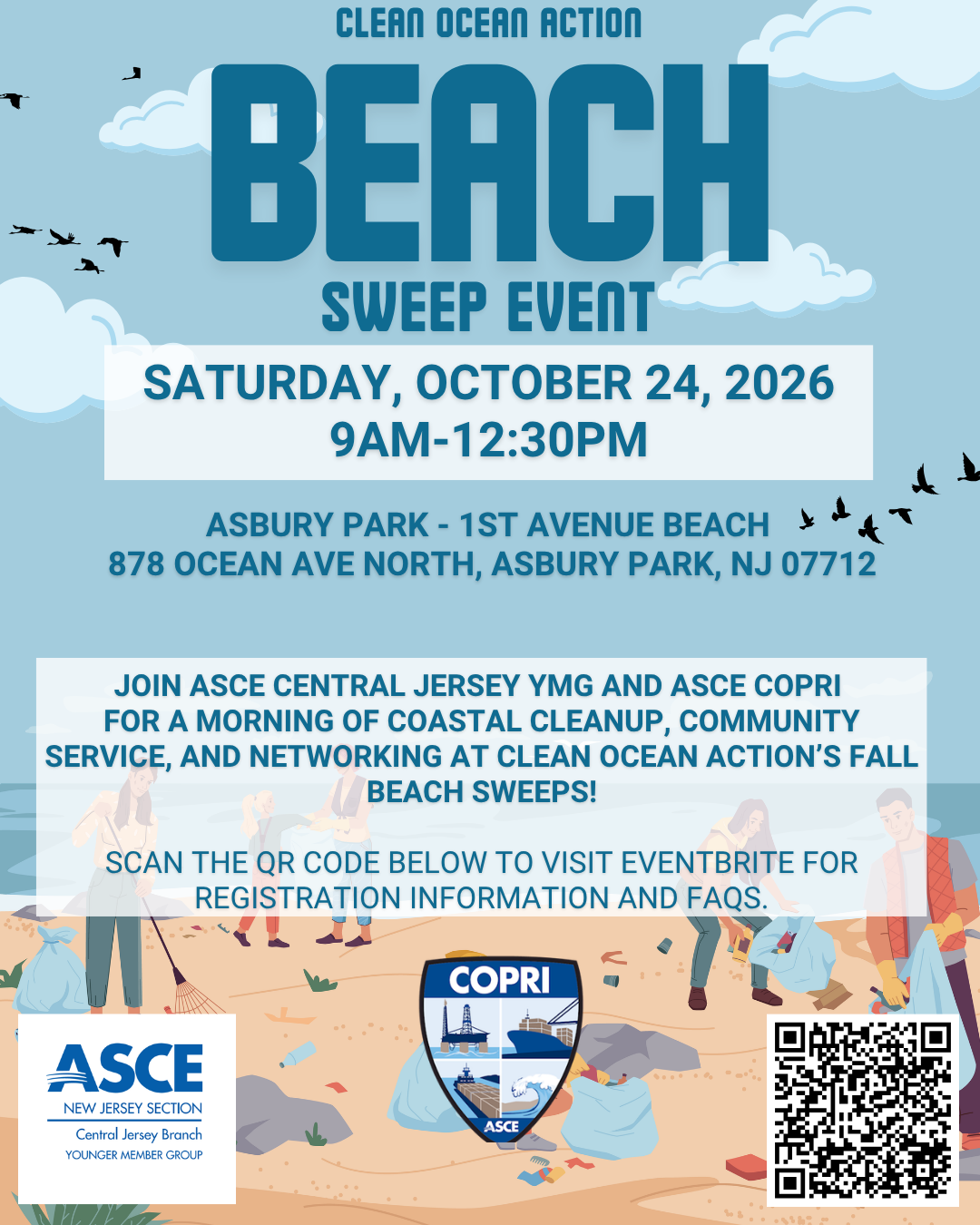 ASCE CJB YMG Fall 2026 Beach Sweep