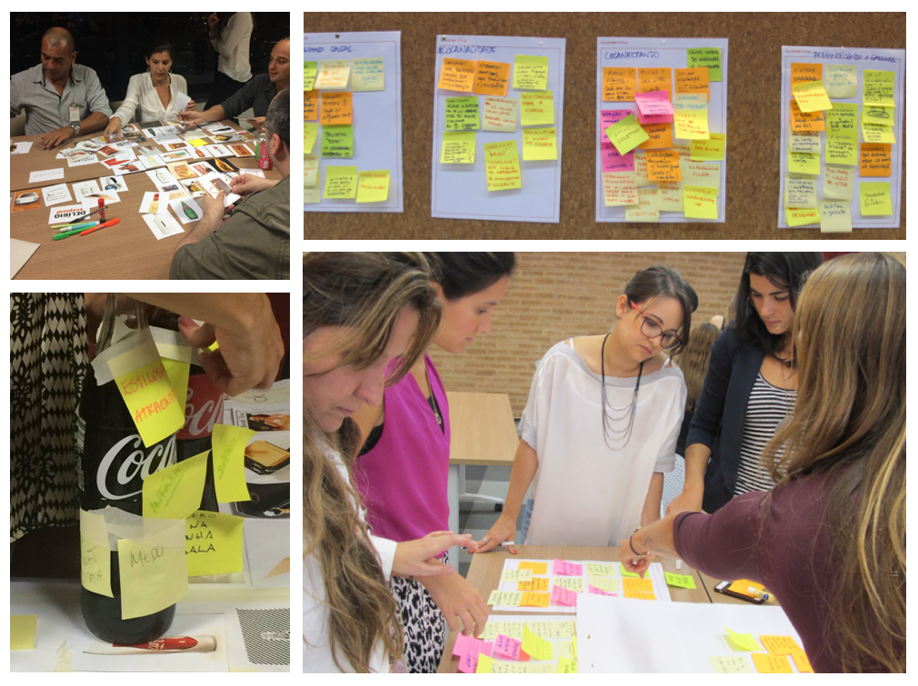  A dedicated space designed to foster collaboration and creativity among various stakeholders.  The image above depicts two workshops that I led with my team and agency partner. The first was a generative session aimed at understanding sustainability