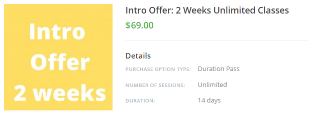 Intro Offer