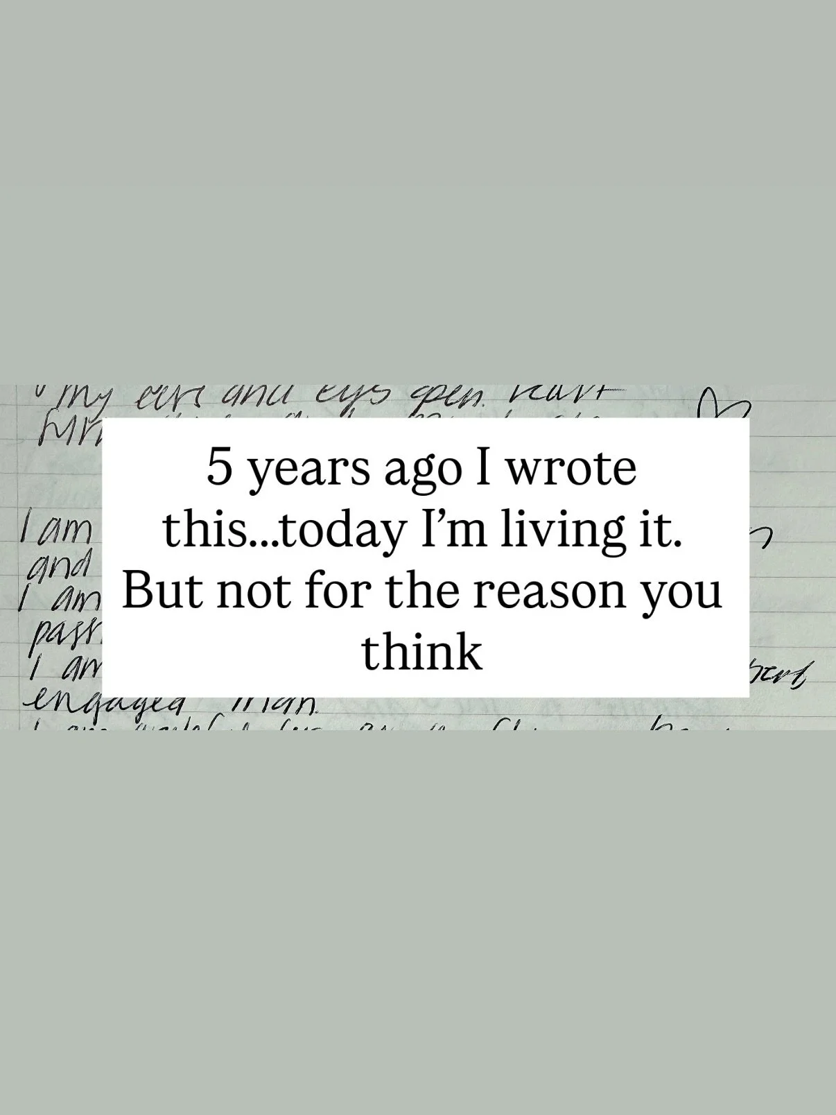 I found my old affirmation journal today.

And I had this moment of

oh my god&hellip; this is my life now. 🥹

But not because I affirmed it.

I tried that for years.

What actually changed everything&hellip;was when I stopped trying to think my way