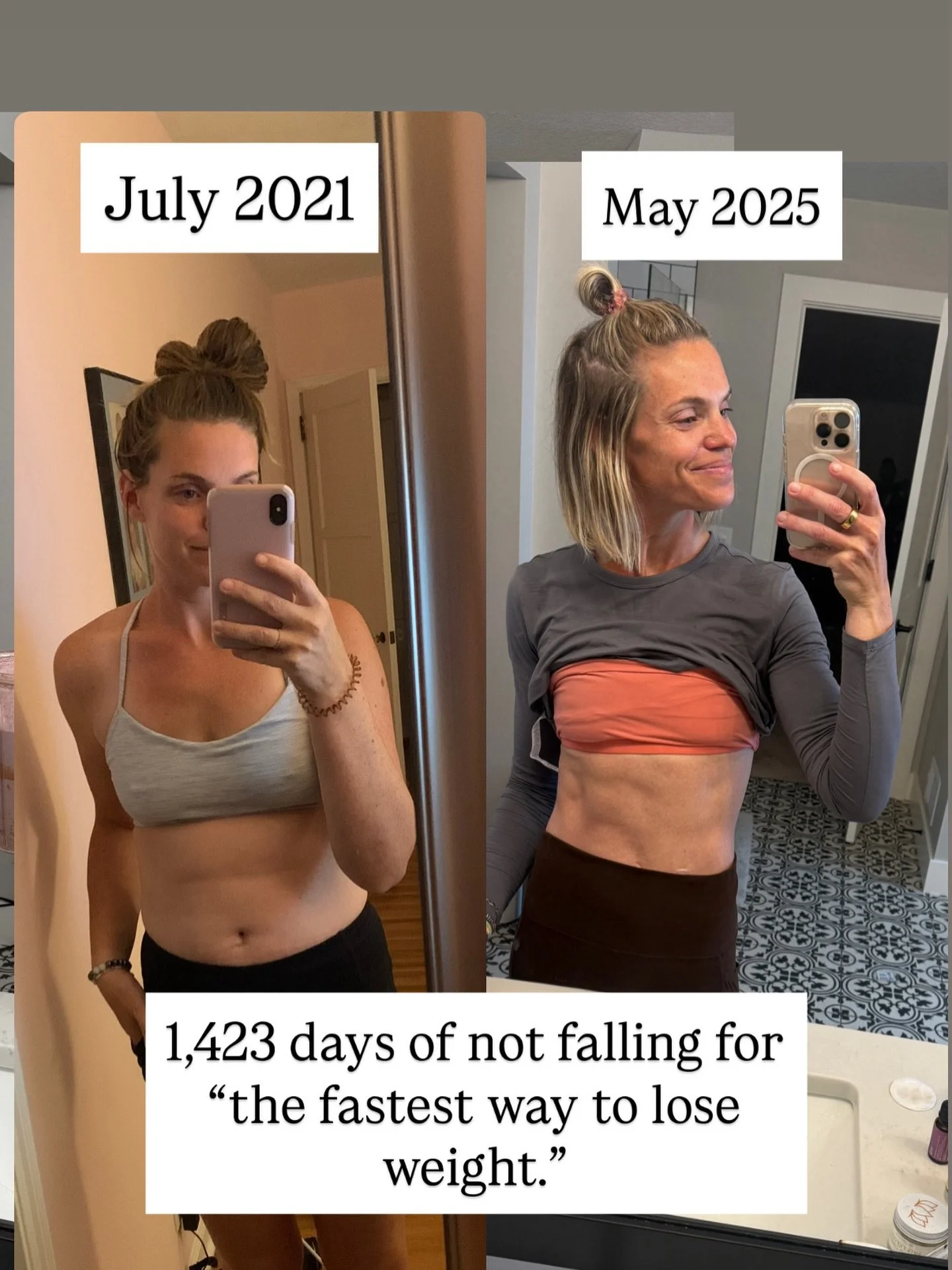 The internet is obsessed with the fastest way to lose weight. 💉

But the faster the fix,
the more likely it is to pull you further away from yourself.

Because the second you hand your body over to
someone else&rsquo;s meal plan,
someone else&rsquo;