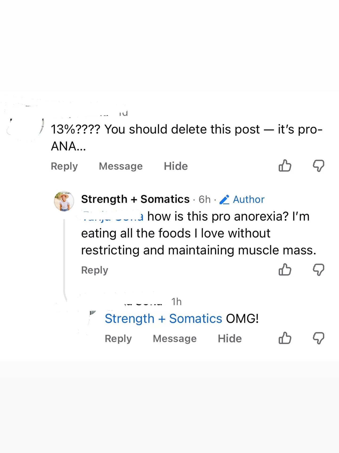 I remember being 15&hellip; maybe 16&hellip;

Sitting on the floor of my bedroom with the closet door open and that full-length mirror staring back at me.

Sports bra. Shorts.

Watching my stomach fold over itself as I sat there.

And I can still fee