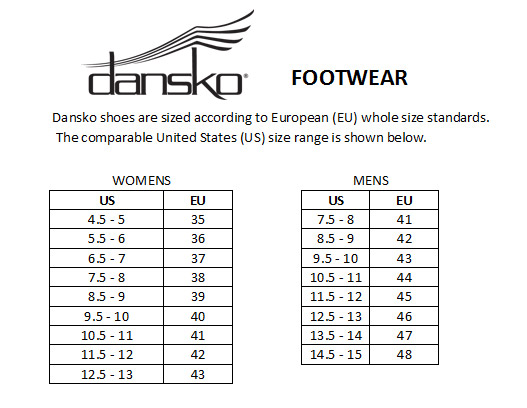 dansko shoe size conversion chart