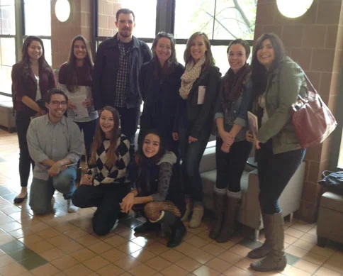 Poet Saskia Hamilton with students from The Art of Poetry, October 30, 2014