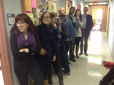 Poet Bernard O'Donoghue after lunch with students from The Art of Poetry, November 14, 2013