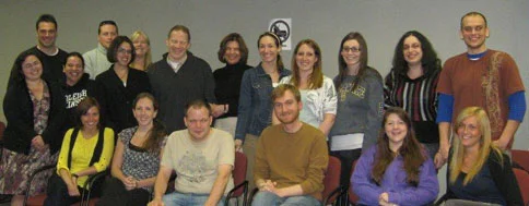 Professor Maria DiBattista with students and faculty at Montclair State University, April 20, 2010