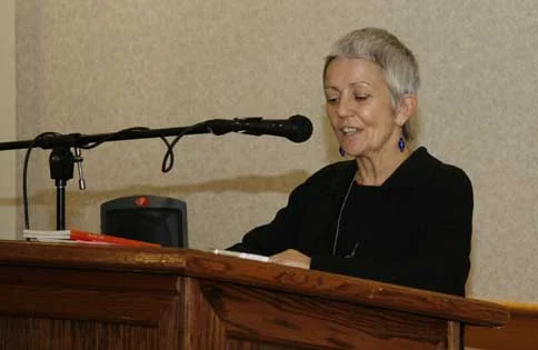 Poet Paula Meehan reading at Montclair State, October 15, 2009