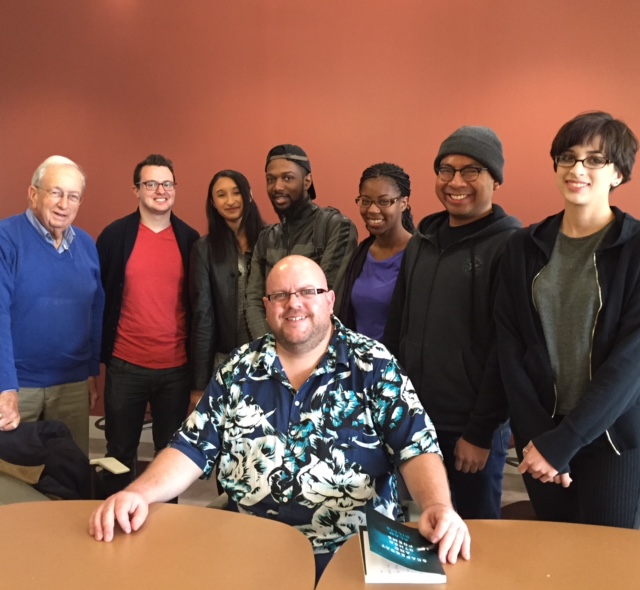 Poet Alan Gillis with students from The Art of Poetry, November 2016