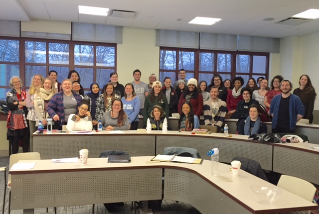 Professor Yopie Prins after lecturing to the Women Poets class on Sappho, January 2017
