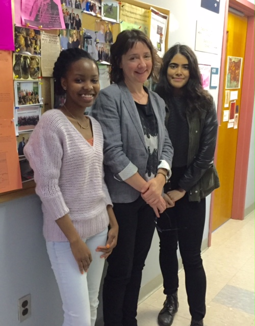 Poet Colette Bryce with students from The Art of Poetry, April 2017