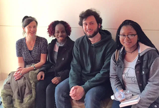 Poet Martina Evans with students from The Art of Poetry, October 2018