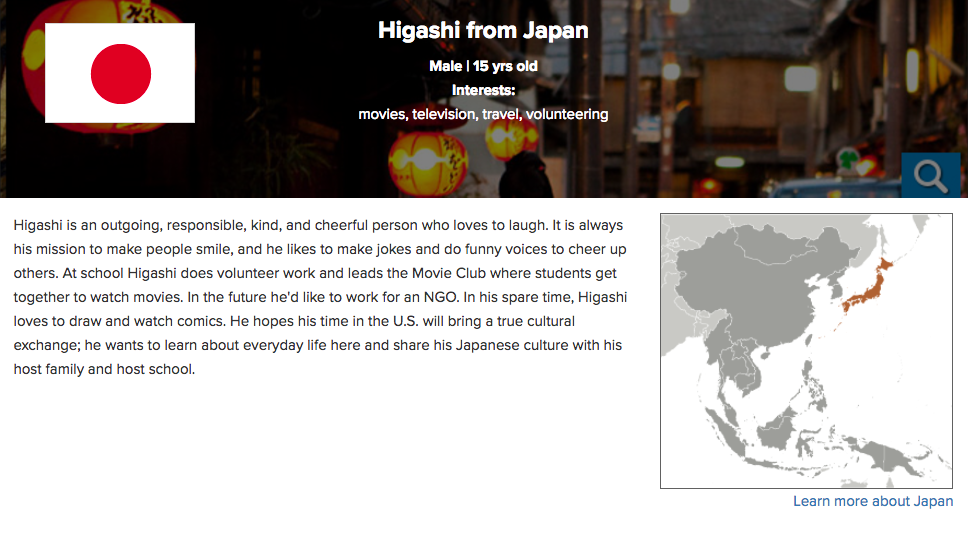 Become an Host Family for a Japanese High School Student!
