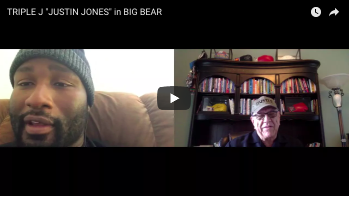 TRIPLE J ( Justin “Jawbreaker” Jones), heavyweight, talks Murat Gassiev in Big Bear, California