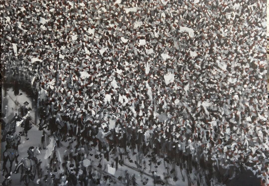   Blank Title , 100x70 cm,  2019.  acrylic on plywood 