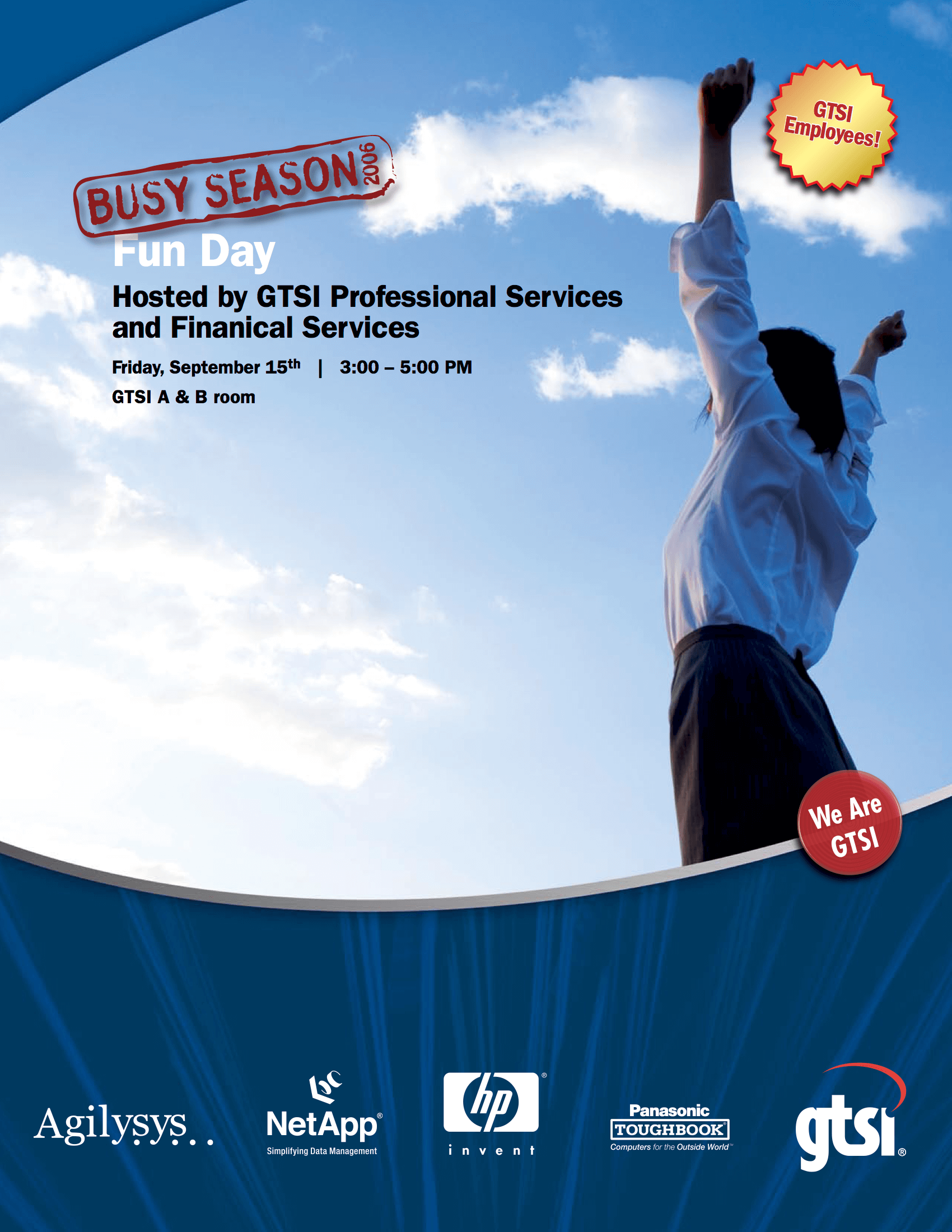 Busy season event signage with sponsorships