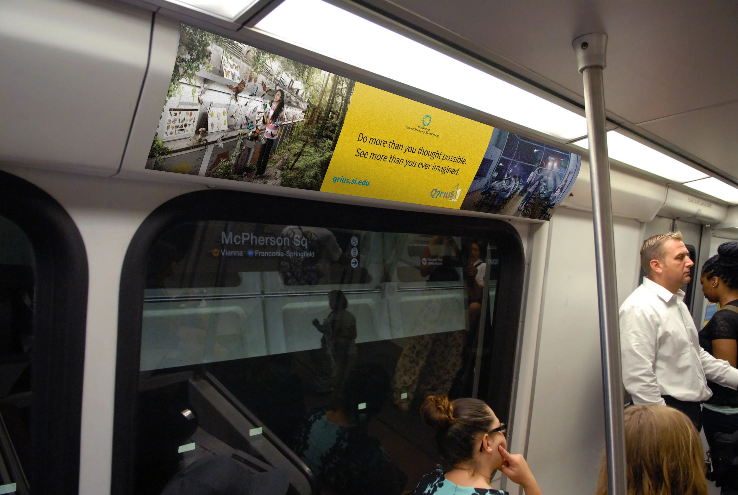Transit ads: car domination on Metrorail Blue and Orange lines 
