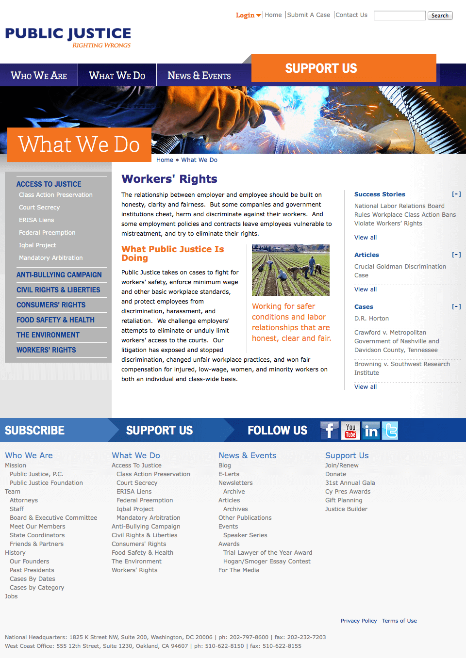 Sample mission page