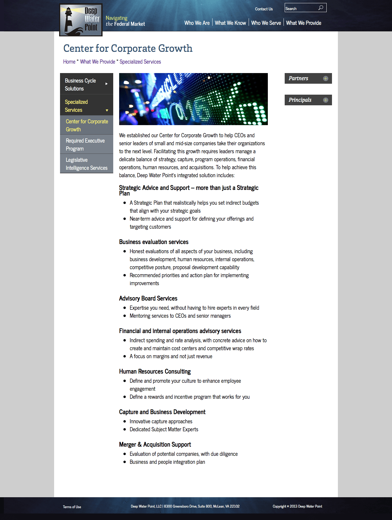 Thought leadership page