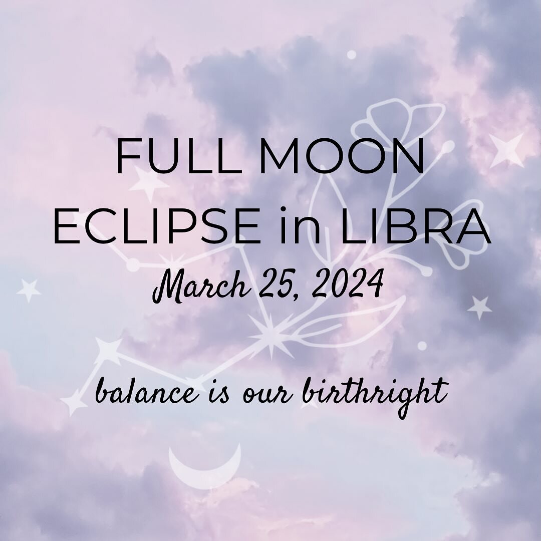 Happy Full Moon in Libra with (partial) Lunar Eclipse friends!

This full Moon will illuminate balance within our relationships even while keeping something&rsquo;s in the shadows. 

Do your best not to force anything, instead ride those waves of ecl
